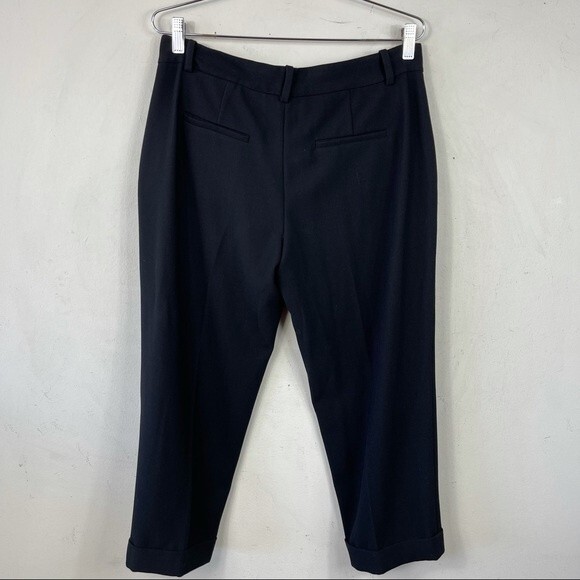 Robert Rodriguez Black Crop Ankle Dress Pants Embellished Embroidered Velvet 6 - Picture 7 of 14